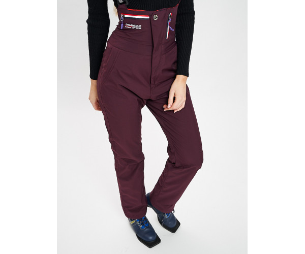 Брюки горнолыжные бордового цвета 102Bo