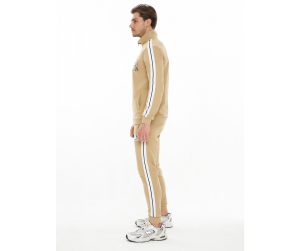 Спортивный костюм трикотажный бежевого цвета 9153B