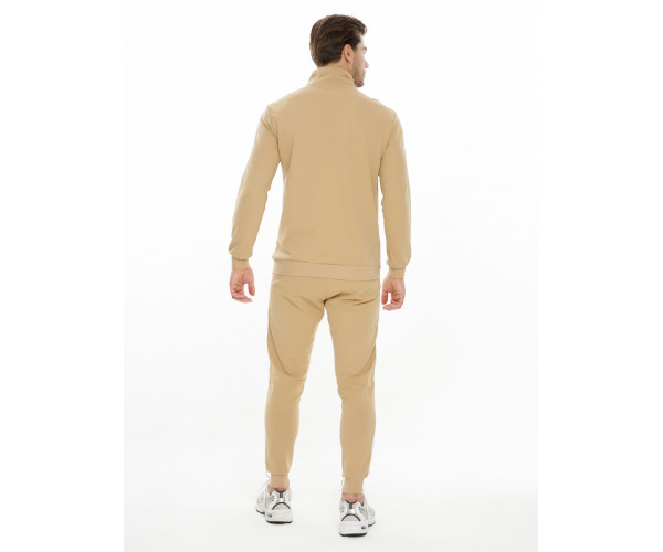 Спортивный костюм трикотажный бежевого цвета 9153B