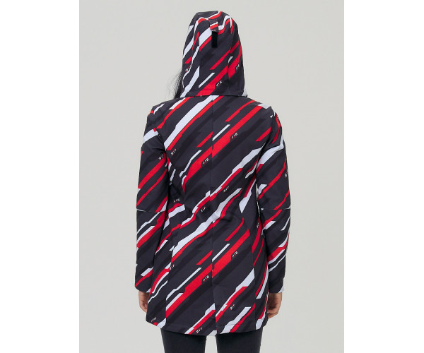 Женская осенняя весенняя парка softshell красного цвета 19221Kr