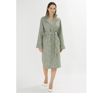 Пальто демисезонное зеленого цвета 42121Z