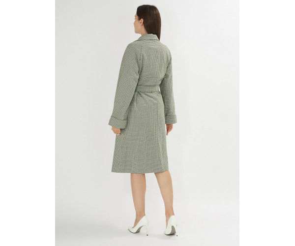 Пальто демисезонное зеленого цвета 42121Z