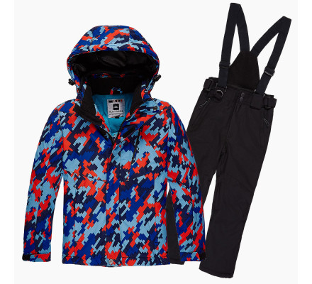 Подростковый для девочки зимний костюм горнолыжный красного цвета 01774Kr