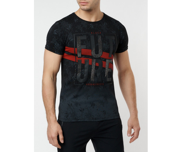 Подростковая футболка черного цвета 220147Ch