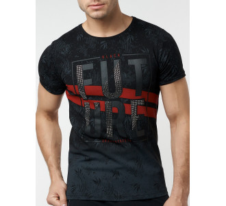 Подростковая футболка черного цвета 220147Ch