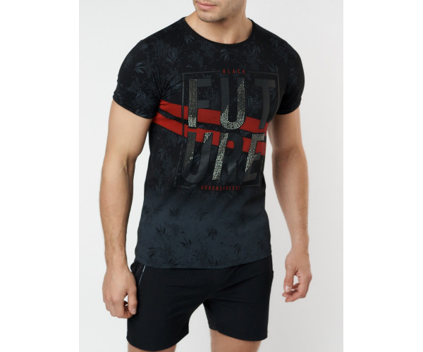 Подростковая футболка черного цвета 220147Ch