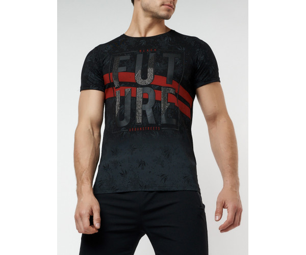 Подростковая футболка черного цвета 220147Ch