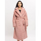 Пальто зимнее женское барашек розового цвета 44002R