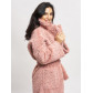 Пальто зимнее женское барашек розового цвета 44002R