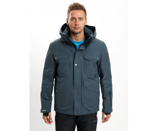 Горнолыжный костюм мужской  темно-серого цвета 02088TC