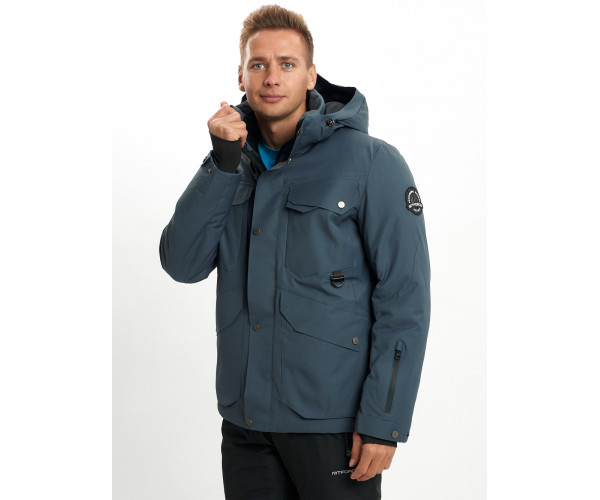 Горнолыжный костюм мужской  темно-серого цвета 02088TC