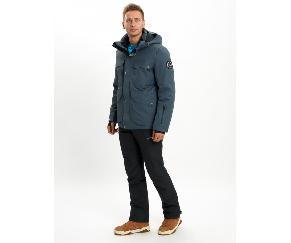 Горнолыжный костюм мужской  темно-серого цвета 02088TC