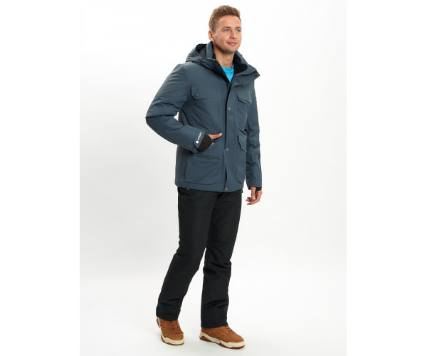 Горнолыжный костюм мужской  темно-серого цвета 02088TC