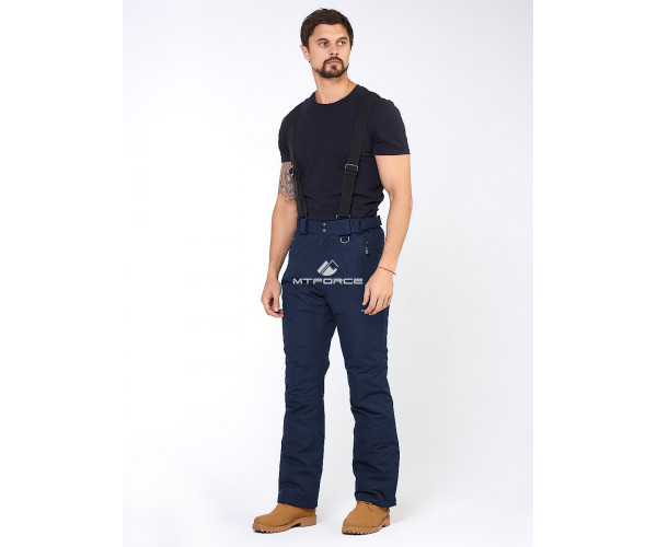 Мужские зимние горнолыжные брюки темно-синего цвета 18005TS