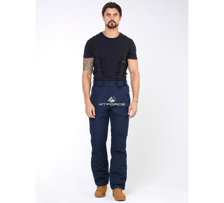 Мужские зимние горнолыжные брюки темно-синего цвета 18005TS