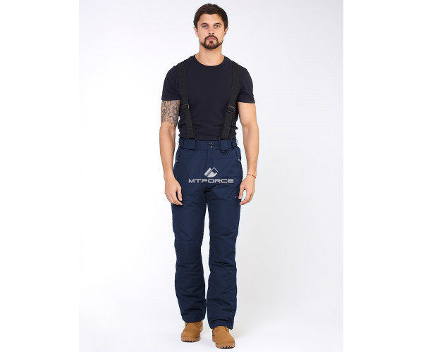 Мужские зимние горнолыжные брюки темно-синего цвета 18005TS