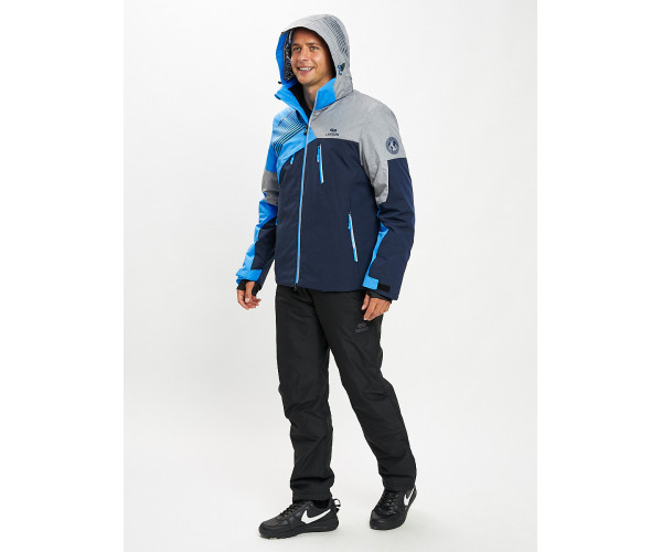 Горнолыжный костюм мужской синего цвета 077019S