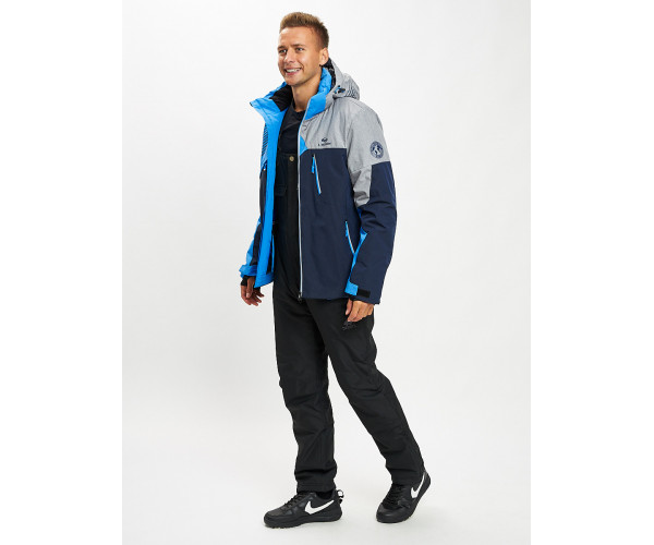 Горнолыжный костюм мужской синего цвета 077019S