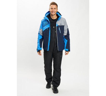 Горнолыжный костюм мужской синего цвета 077019S