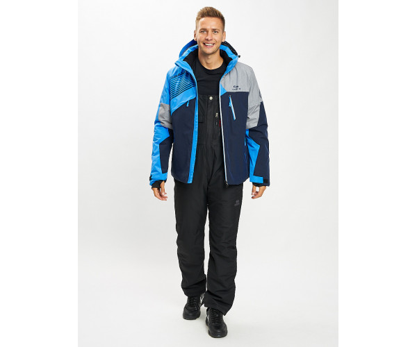 Горнолыжный костюм мужской синего цвета 077019S