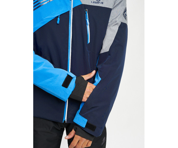 Горнолыжный костюм мужской синего цвета 077019S