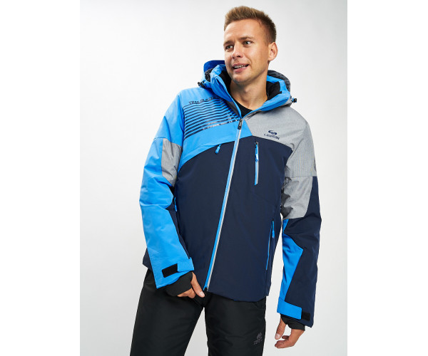 Горнолыжный костюм мужской синего цвета 077019S
