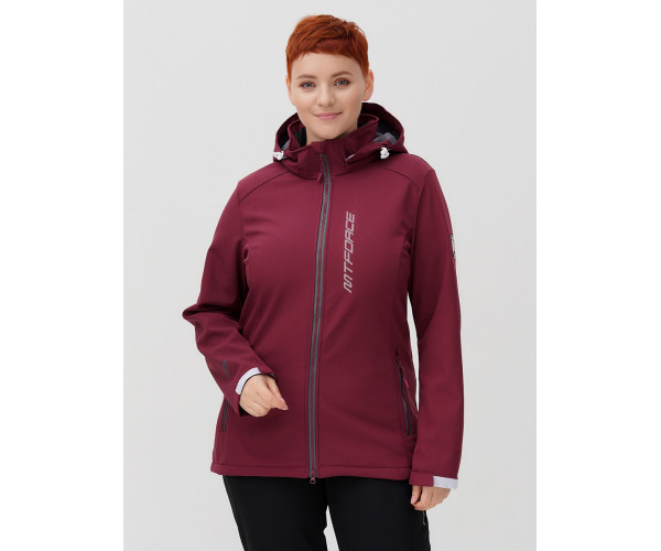 Костюм  bigsize бордового цвета 02031-1Bo