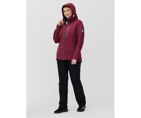 Костюм  bigsize бордового цвета 02031-1Bo