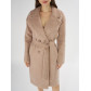 Пальто зимняя женская бежевого цвета 42114B