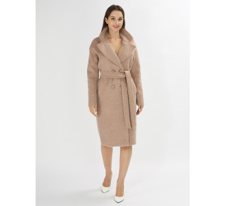 Пальто зимняя женская бежевого цвета 42114B