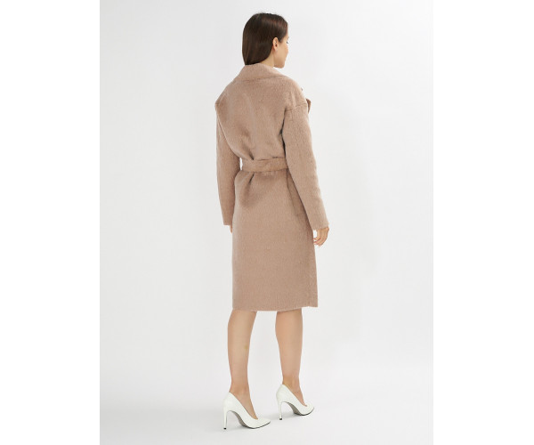 Пальто зимняя женская бежевого цвета 42114B