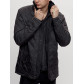 Куртка классическая с мехом мужская черного цвета 2965Ch