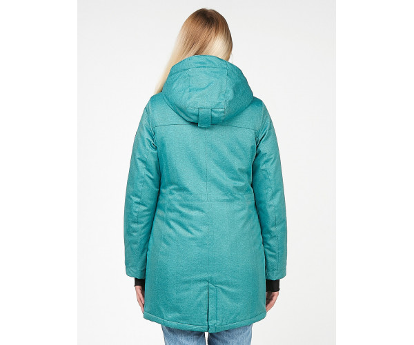 Женская зимняя парка бирюзового цвета 1963Br