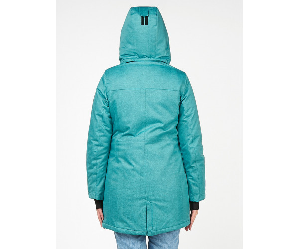 Женская зимняя парка бирюзового цвета 1963Br