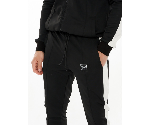 Трикотажный спортивный костюм черного цвета 9152Ch