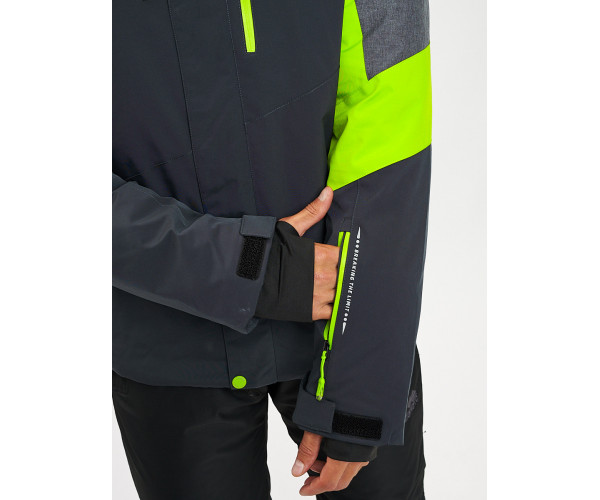 Горнолыжный костюм мужской зеленого цвета 077013Z