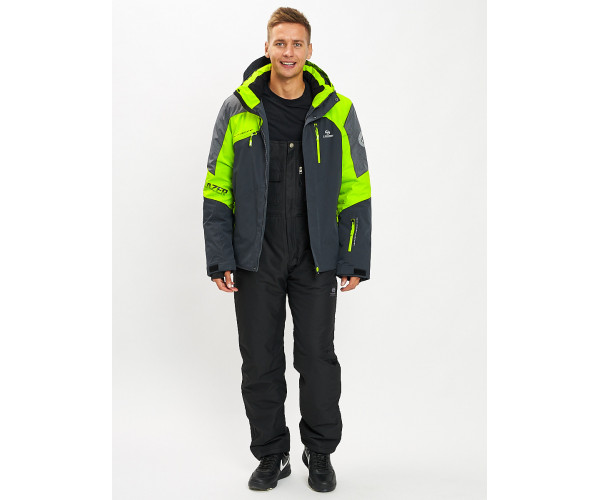 Горнолыжный костюм мужской зеленого цвета 077013Z