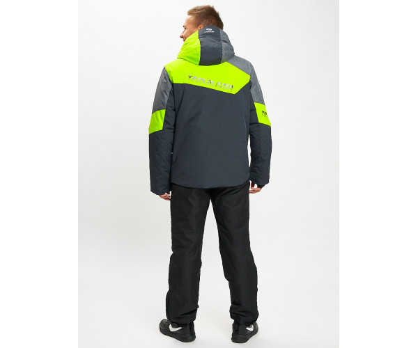 Горнолыжный костюм мужской зеленого цвета 077013Z