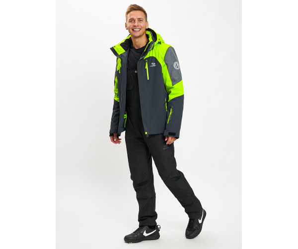 Горнолыжный костюм мужской зеленого цвета 077013Z
