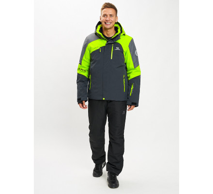 Горнолыжный костюм мужской зеленого цвета 077013Z