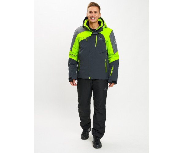 Горнолыжный костюм мужской зеленого цвета 077013Z