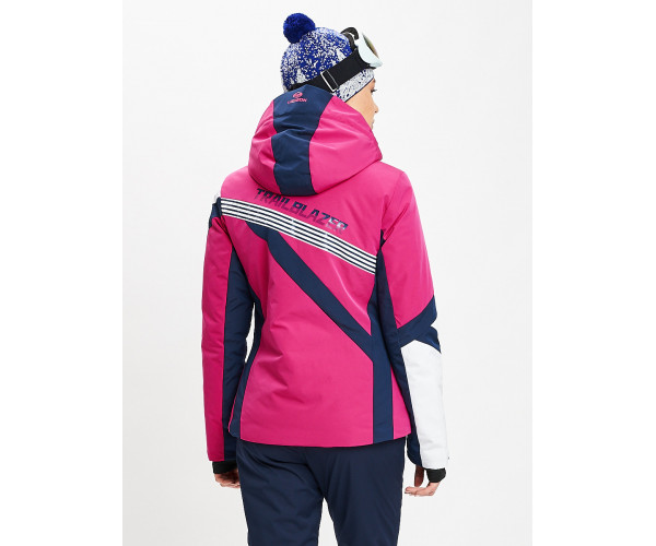 Горнолыжная куртка женская розового цвета 77031R