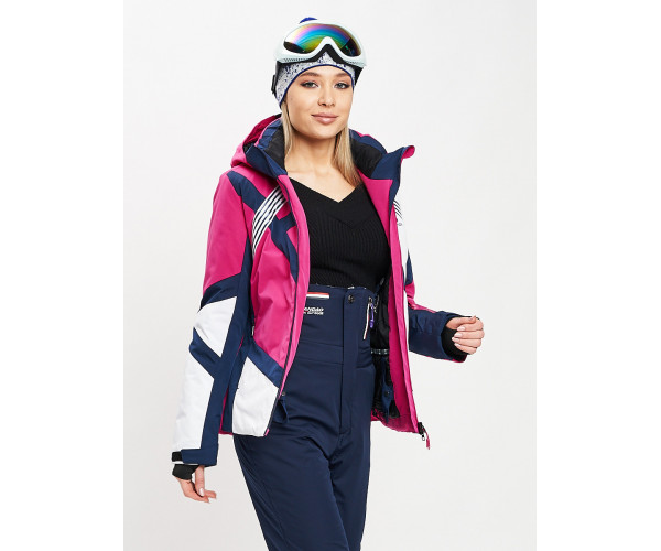Горнолыжная куртка женская розового цвета 77031R
