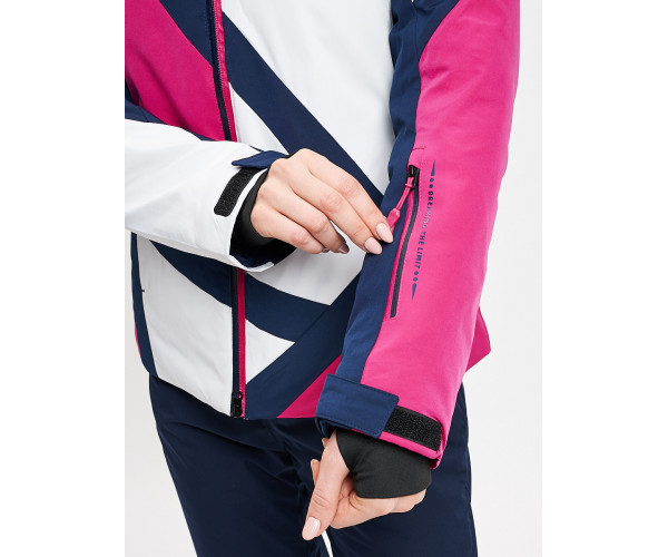 Горнолыжная куртка женская розового цвета 77031R