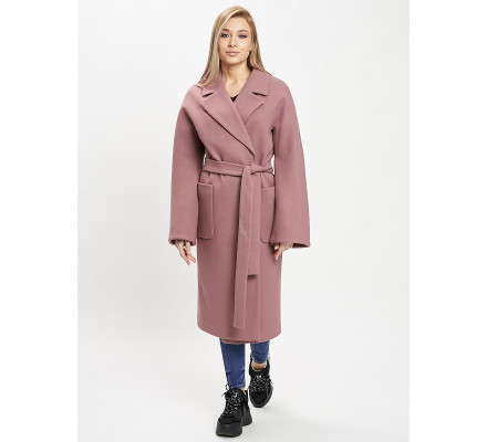 Пальто зимнее розового цвета 41881R