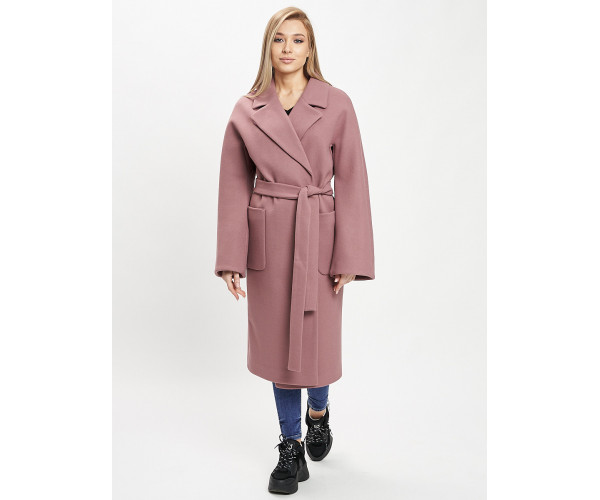 Пальто зимнее розового цвета 41881R