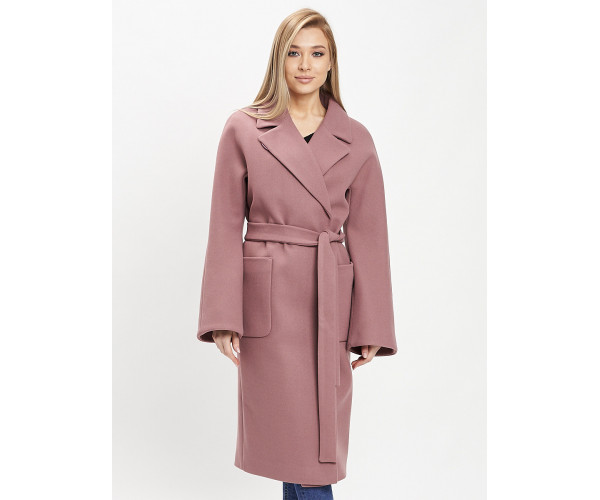 Пальто зимнее розового цвета 41881R