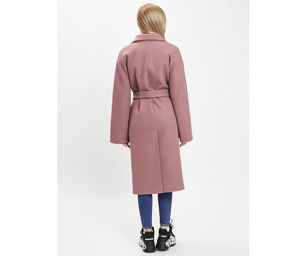 Пальто зимнее розового цвета 41881R