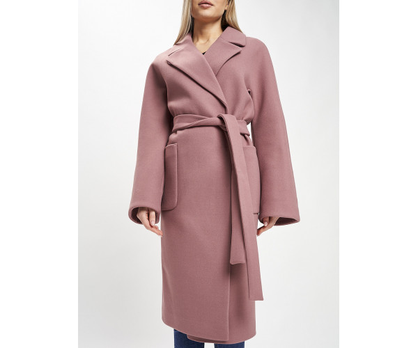 Пальто зимнее розового цвета 41881R