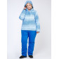 Женский зимний костюм горнолыжный большого размера голубого цвета 01830Gl